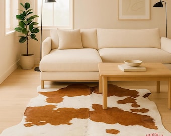 Hides Bazaar Brown and white  Cowhide Rug - Genuine Cow Hide Area Rug