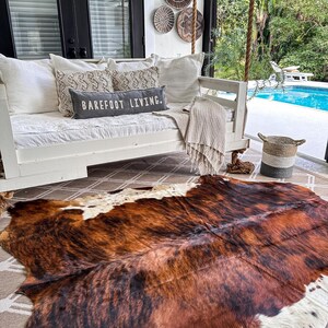 Hides Bazaar Brown Brindle Cowhide Rug - Genuine Cow Hide Area Rug image 3