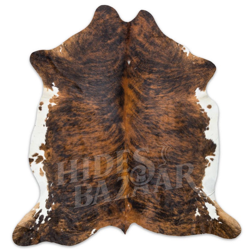 Brown Brindle Cowhide Rug Xlarge Natural Cowhide Leather Etsy