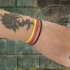 Waterproof Waxed Cord Bracelet: Adjustable String Friendship Bracelet