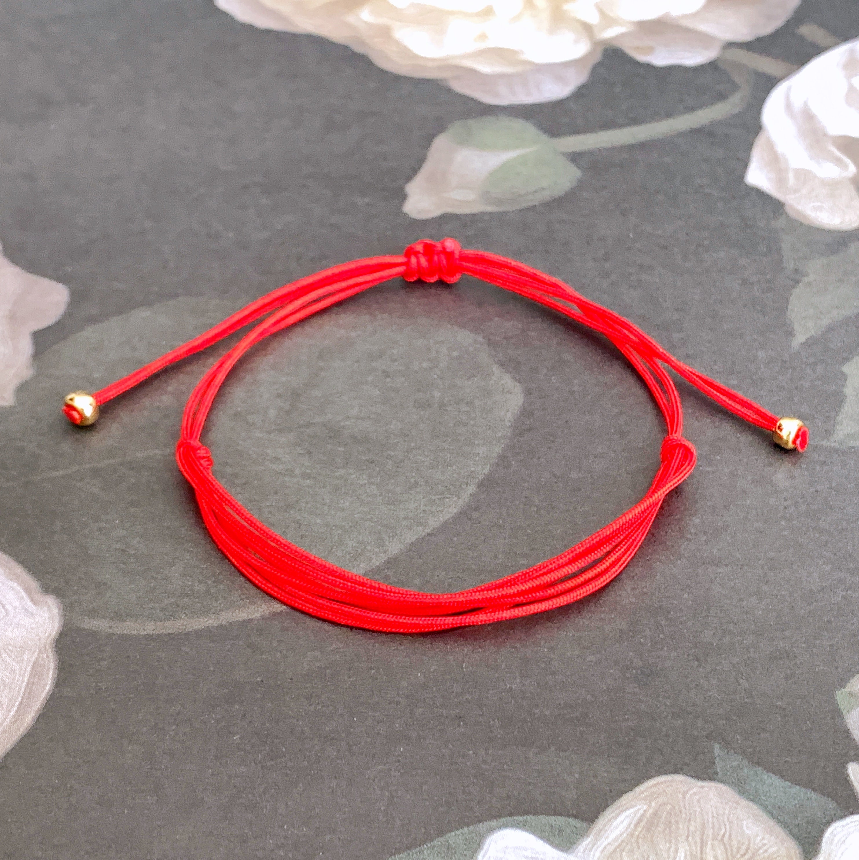 Multistrand Red String Bracelet Good Luck Bracelet String Of Etsy
