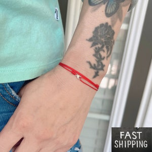 Red String Bracelet: Sterling Silver Clasp, Adjustable Amulet