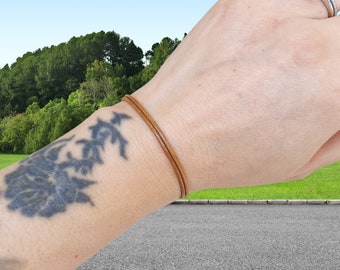 Caramel Waterproof String Bracelet: Adjustable Beach Surfer Style