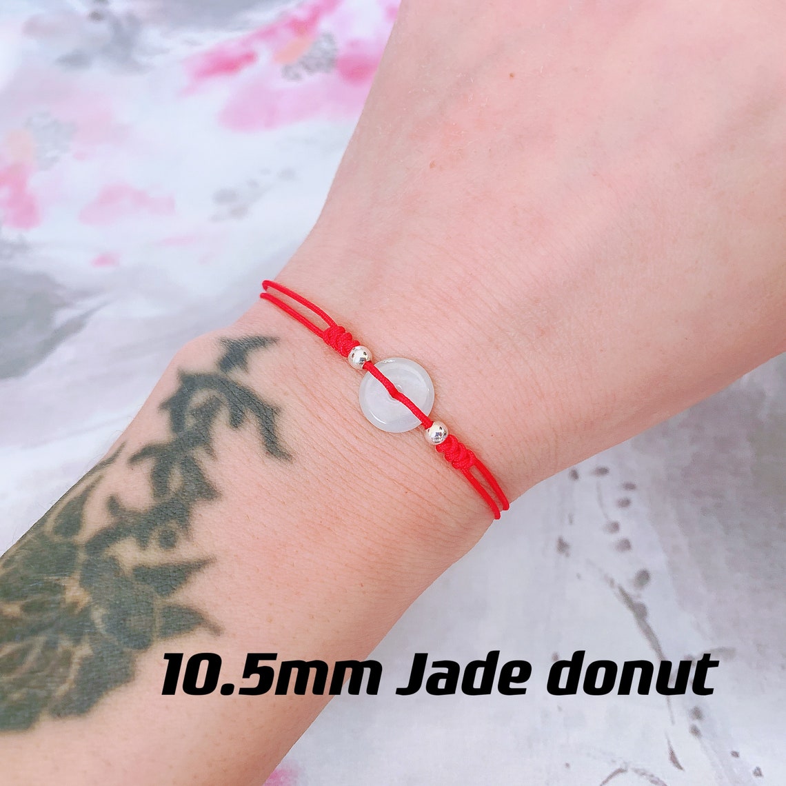 Red String Jade Bracelet Good Luck Burmese Jade Natural Jade Etsy