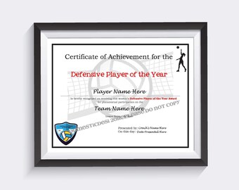 editable american football certificates digital downloadable etsy