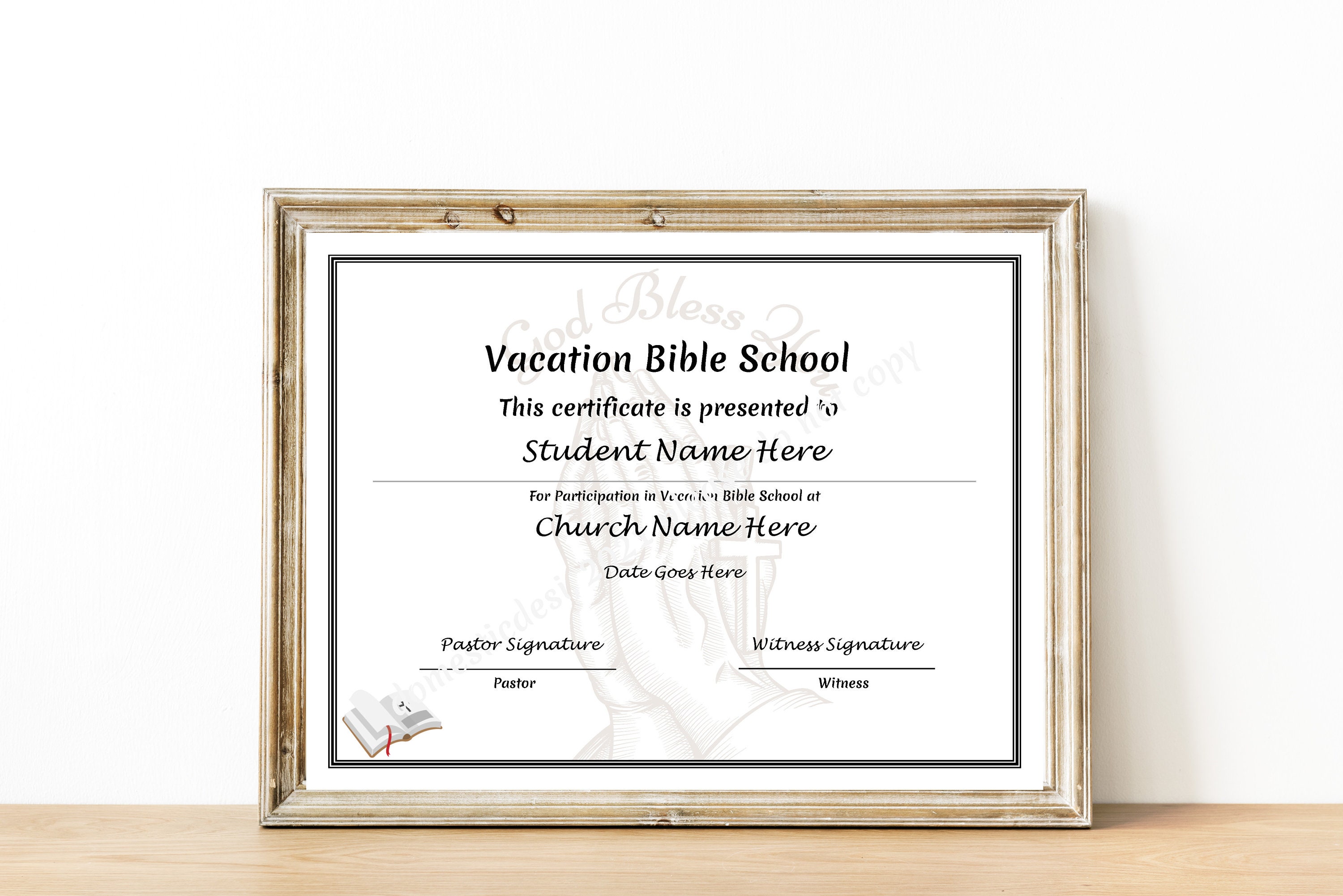 Editable Vacation Bible School Certificates 2 Templates Digital ...