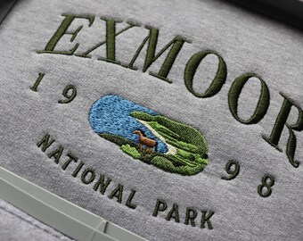 Embroidered Exmoor Sweatshirt: Unisex Eco Jumper