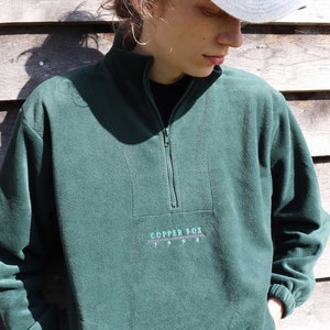 Retro Colours Copper Fox Embroidered Fleece, Branding Embroidery, Cosy Loungewear, Small Brand, Vintage Style, Gift Idea, Unisex