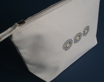 Gleyemor Lot De 2 Trousses De Maquillage Matelassées à Motif Floral Mignon Pour Femme, Pochette De