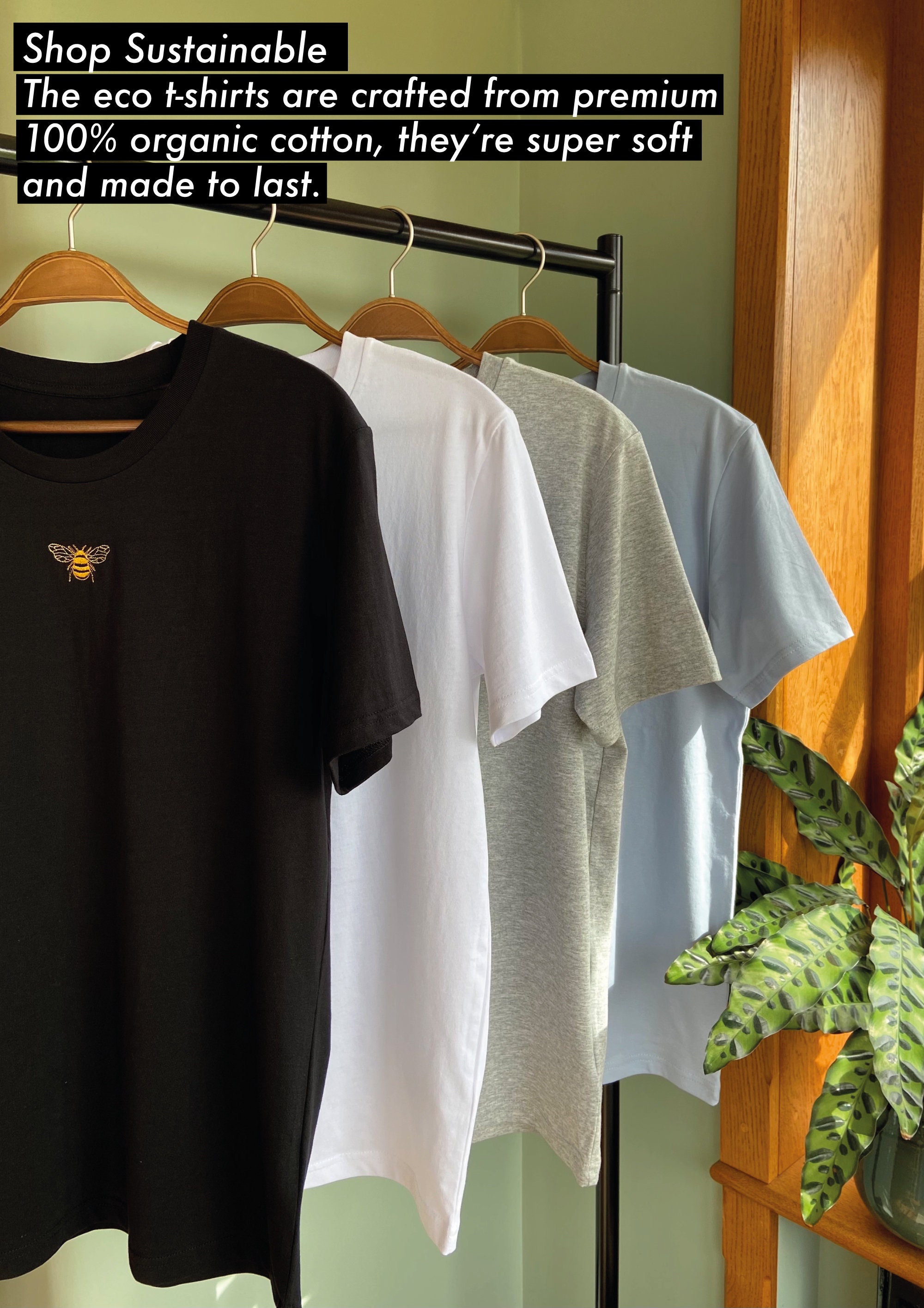 Peachy Embroidered T-shirt, Sustainable Clothing, Embroidery