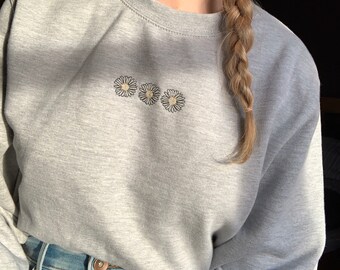Daisy Jumper Embroidery Sweatshirt 