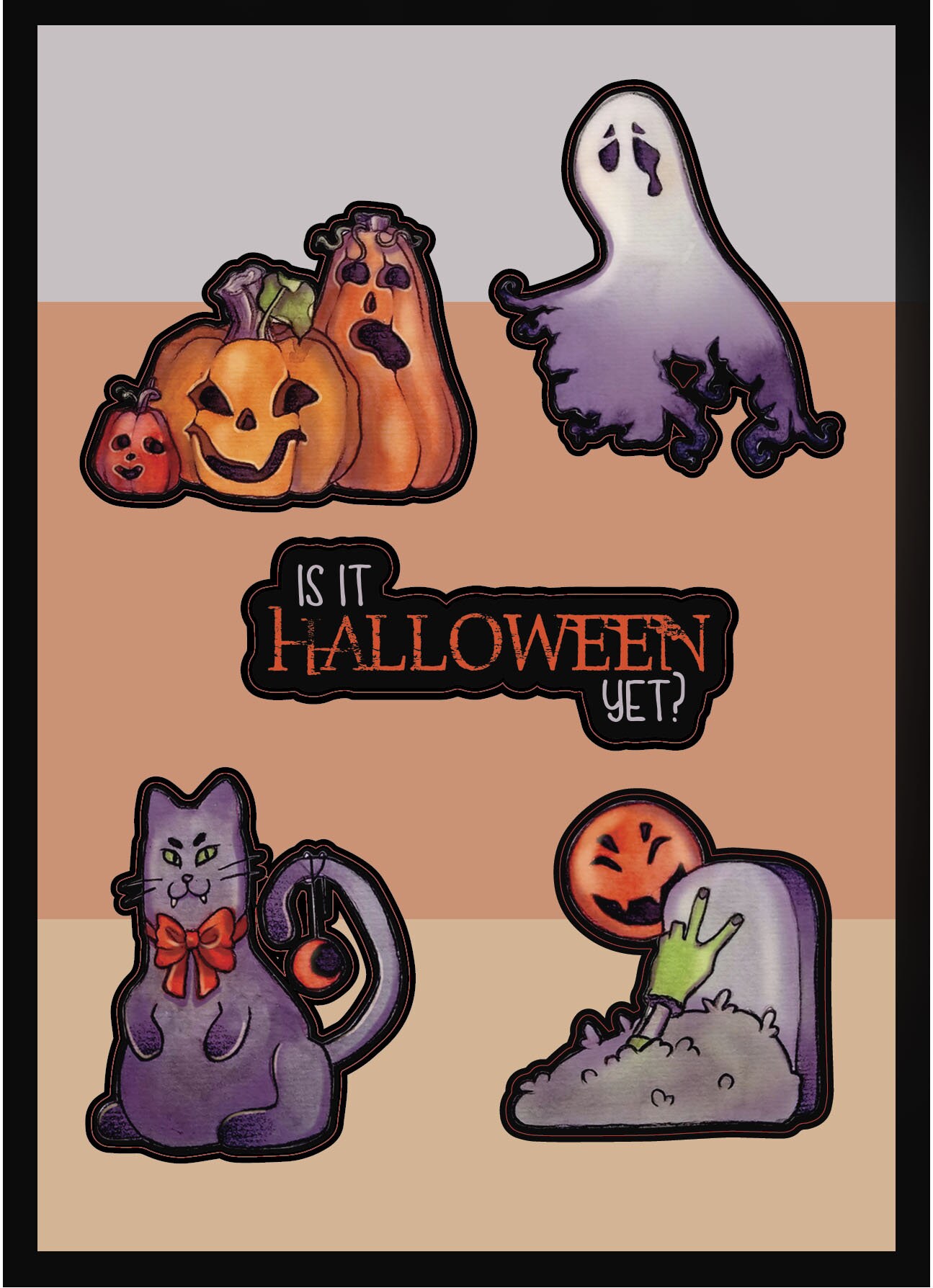 Is It Halloween Yet Vinyl Sticker Sheet Etsy