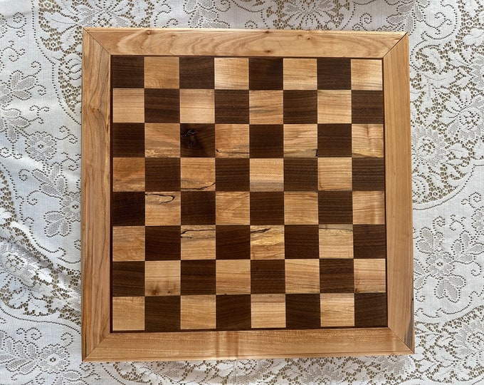 Chessboard made from Reclaimed Walnut and Maple