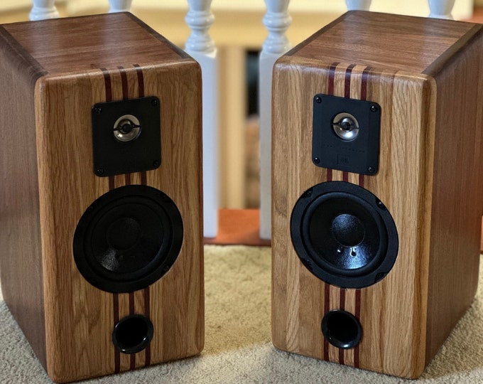 Custom Powered Reclaimed Bourbon Barrel Loudspeakers