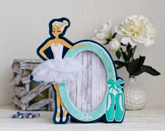 Personalized Photo Frames Baby Ballerina - Baby Gift Personalized Frame - Nursery Decor -  Kidsroom Decor