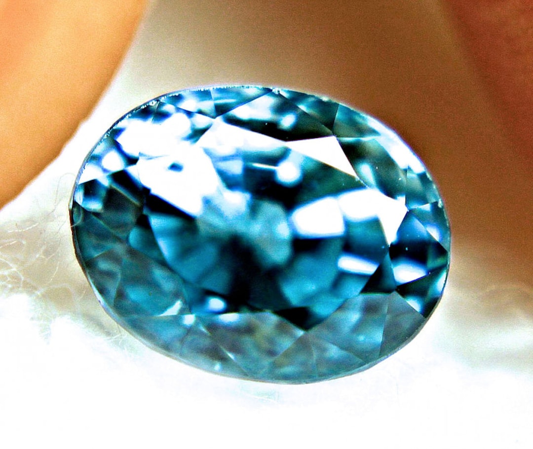 Carat VVS Vivid Blue Zircon Superb 8x6mm Natural Zircon Gemstone for  Jewelry Making Craft Supplies Zircon Birthstone