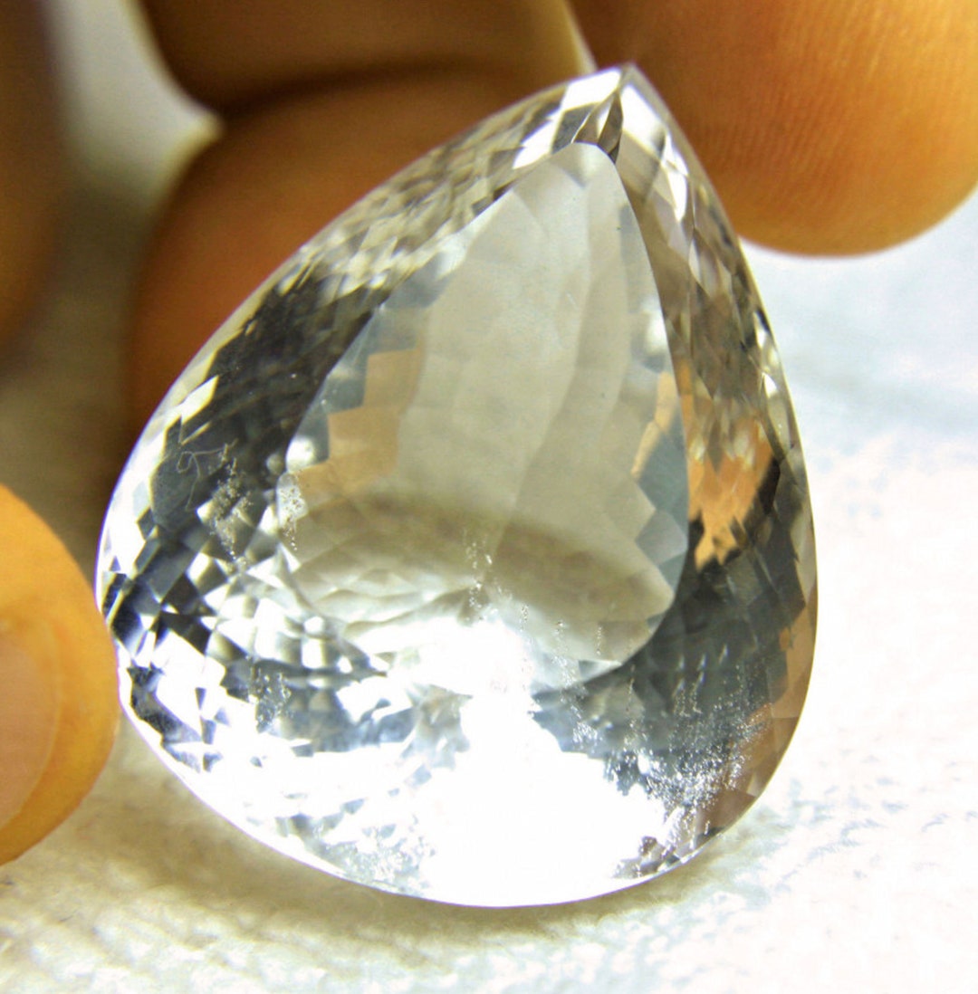 Natural Quartz Pear 39x32mm Loose Quartz - 182 Ct - Etsy