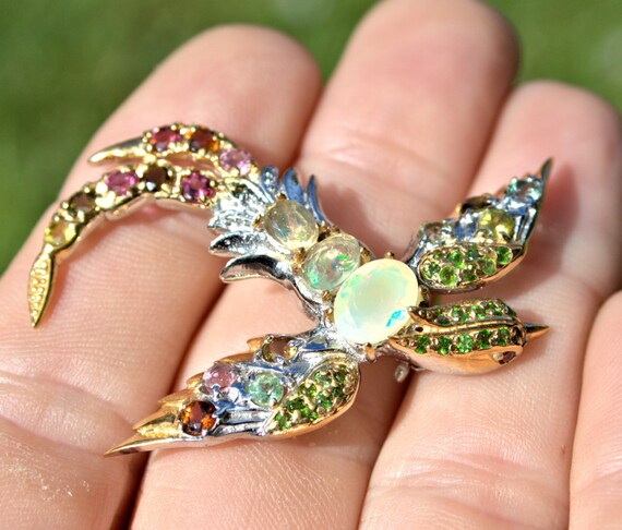 正規品・送料込み◆ADERERROR◆Gemma brooch 04 40.3 Carat Sterling Silver, Gold Plated Phenix Brooch