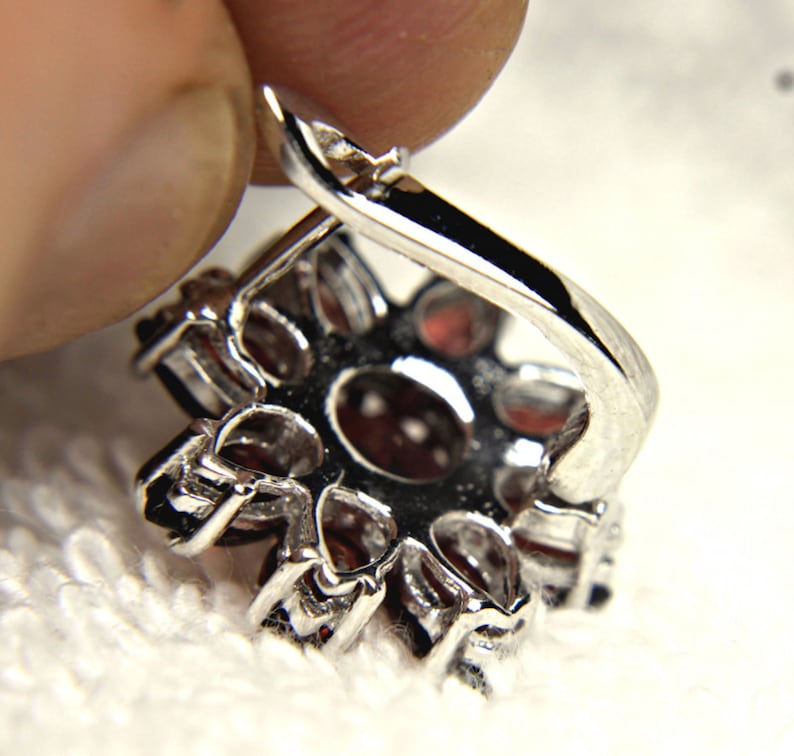 87.05 Tcw Gorgeous Natural Garnet Birthstone Jewelry Set Matched Garnet Earrings and Ring