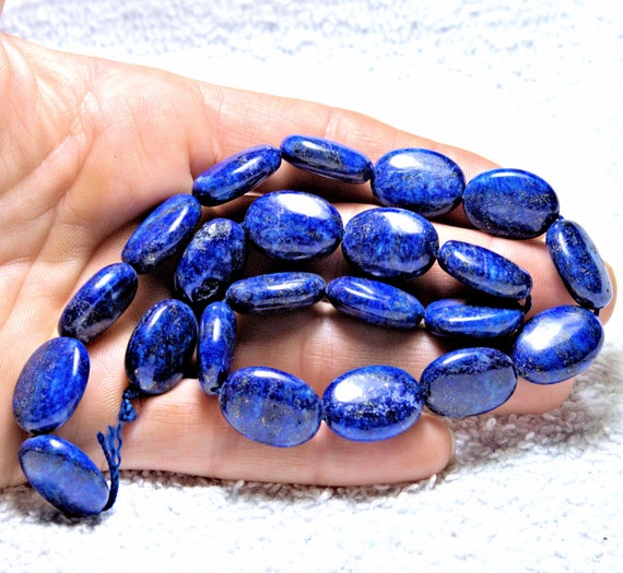 354.0 Total Carats Afghan Lapis Lazuli Strand Gorgeous 18x13mm