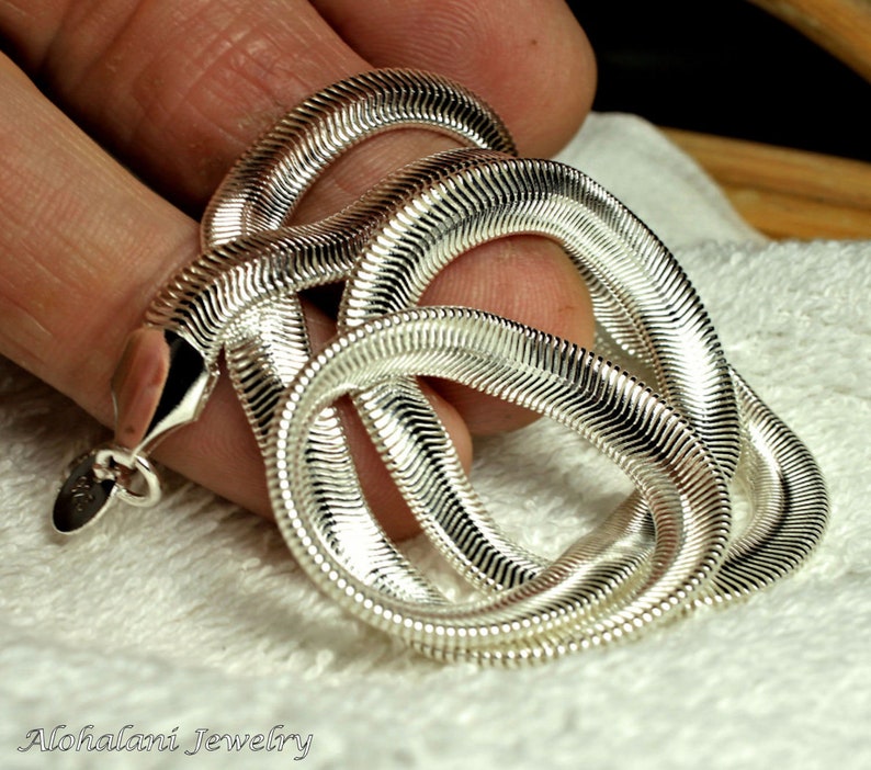 Sterling Silver Herring Bone Necklace 18 inch Gorgeous