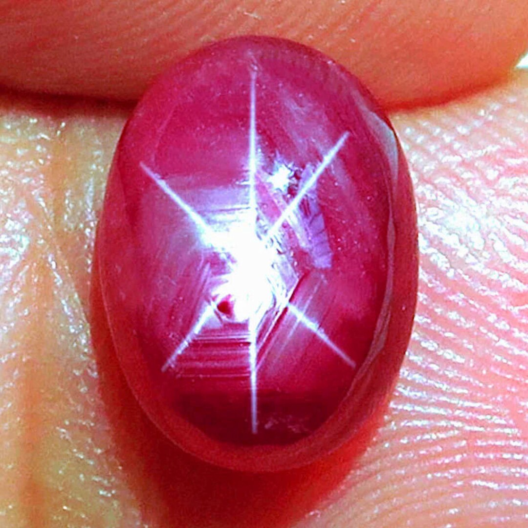 4.83 Carat Flashy Ruby Star - Gorgeous 11x8mm Natural Ruby Gemstone for ...