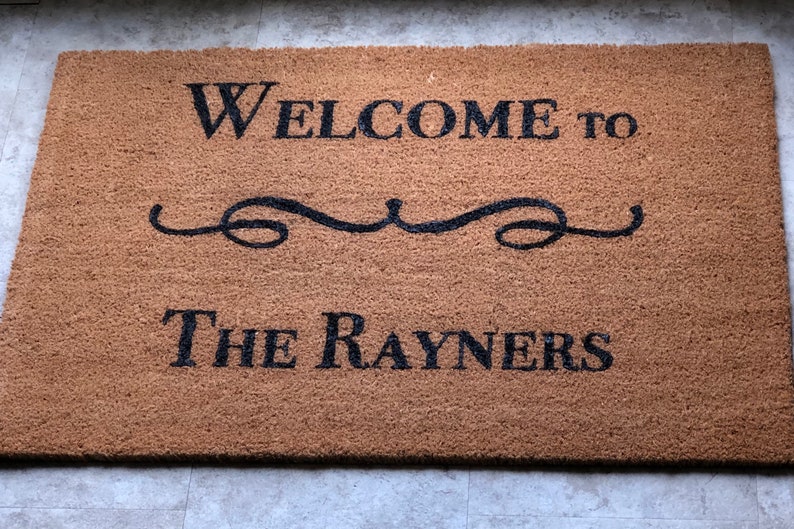 Personalised Coir Doormat Etsy UK