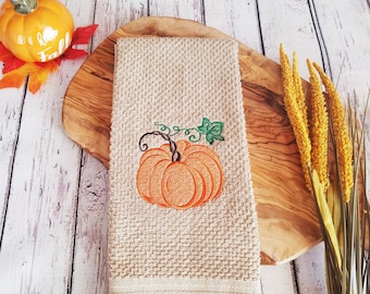 Personalized Pumpkin Dish Towel READY TO SHIP