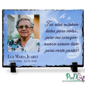 Spanish Memorial gift Plaque, Custom Name Loss Gift, Sympathy Gift, Keepsakes, Placa de Recuerdo Para Difuntos, Pérdida de un Ser Querido