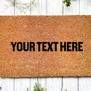 Personalized entrance doormat, Coir coconut husk doormat, Funny housewarming gift, Gifts for mom, Original gift