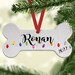 Christmas dog ornament, Christmas Ornament, Personalized Dog Bone, Christmas Lights, Dog Ornament Personalized, Dog Bone Shaped 