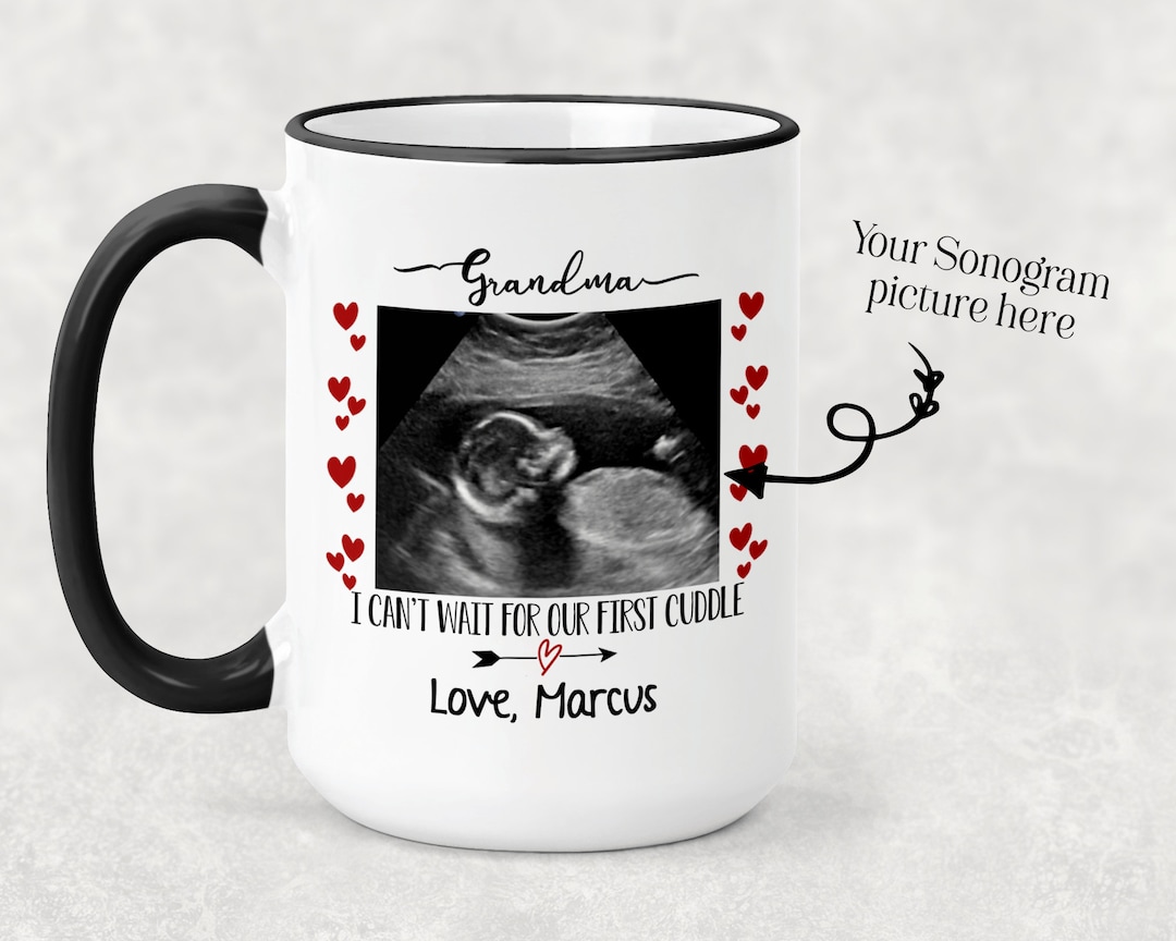 Ultrasound Picture Hearts Frame, Grandma to Be Gift, Baby Reveal Gift