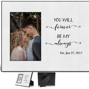 記念日フォトフレーム、カップル設立、出産のお知らせ、カスタマイズされた写真フレーム、結婚式の日の贈り物、あなたは私のいつものそばに永遠に