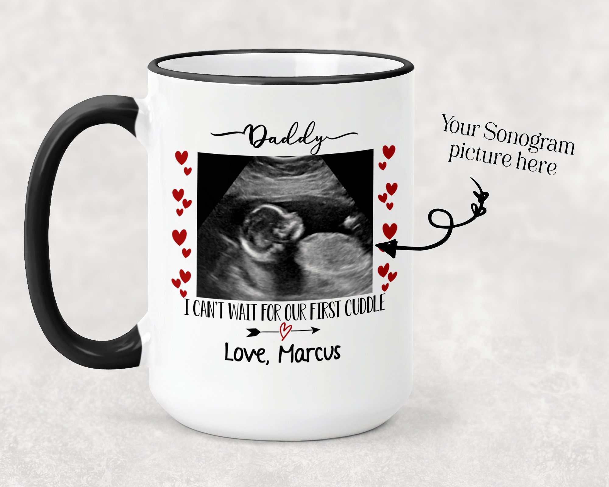 Pregnancy Announcement To Husband, New Dad Gift From Baby, Daddy Ultrasound  Gift, Daddy To Be Photo Slate - Stunning Gift Store