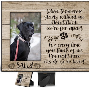 Pet sympathy, Pet loss gift, Personalized Picture Frame, Dog Memorial, You Left Paw Prints On My Heart