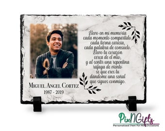 Spanish Memorial gift Plaque, Custom Name Loss Gift, Sympathy Gift, Keepsakes, Placa de Recuerdo Para Difuntos, Pérdida de un Ser Querido