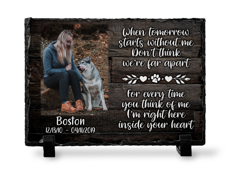 Personalized Pet Memorial Slate Plaque Dog memorial gift Etsy