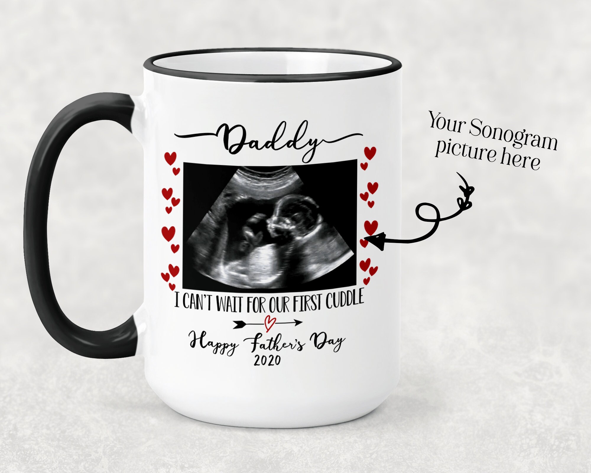 Fathers day gift Ultrasound mug Sports mug Expecting Grandparent Dad …