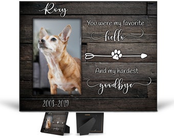 Regalo de la pérdida del animal doméstico, memorial del marco del animal doméstico, marco conmemorativo personalizado del animal doméstico, regalo para la pérdida de la animal doméstico, marco conmemorativo del perro