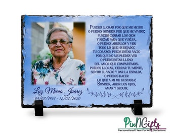 Hiszpańska tablica pamiątkowa, prezent z tytułu utraty imienia, prezent kondolencyjny, pamiątki, Placa de Recuerdo Para Difuntos, Pérdida de un Ser Querido