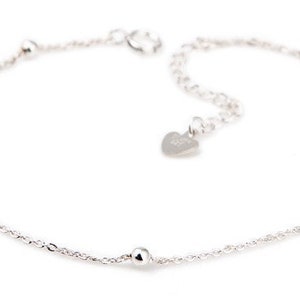 925 Sterling Silver Ball Chain Bracelet, Sterling Silver Bracelet for Women, Silver Multi Chain Bracelet