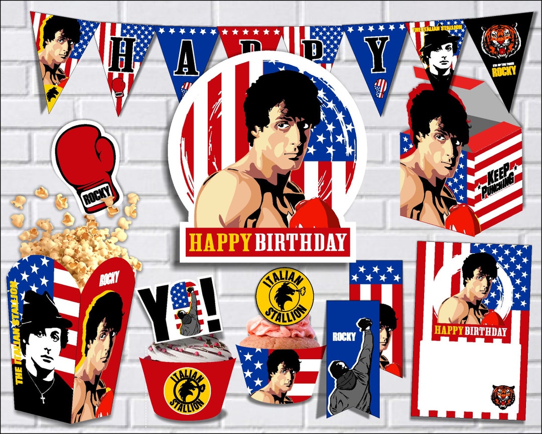 Rocky Balboa Box Party Kit Decoration- Topper-banner Invitation Digital Download -printable-pdf ...