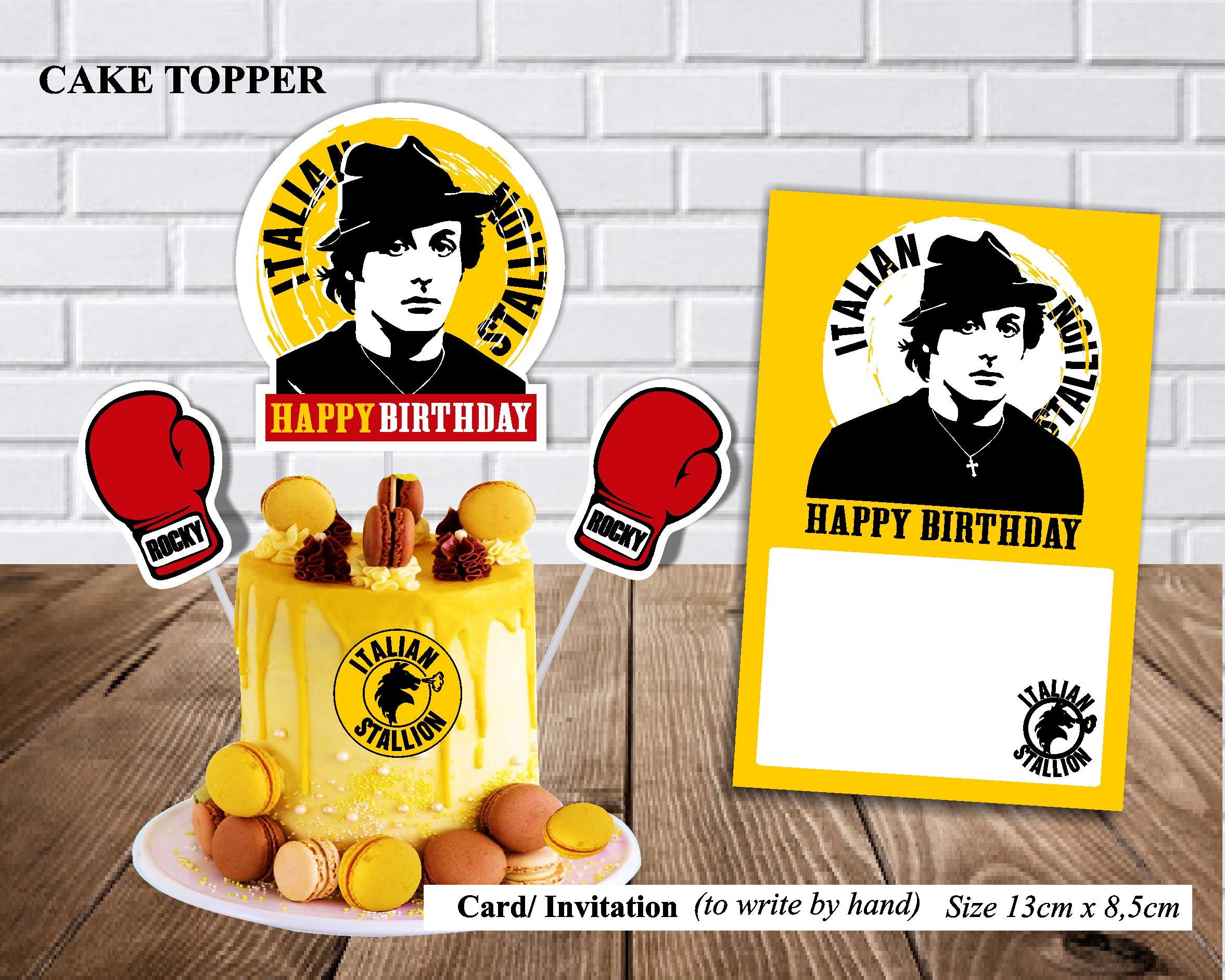 Rocky Balboa Box Party Kit Decoration Topper-banner Invitation Digital Download printable-pdf ...