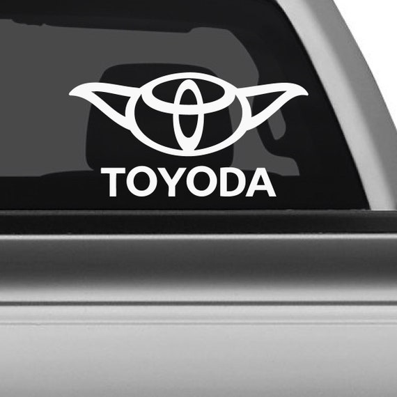 Funny Toyoda Star Wars Yoda Decal Sticker Toyota Vinyl Window Bumper