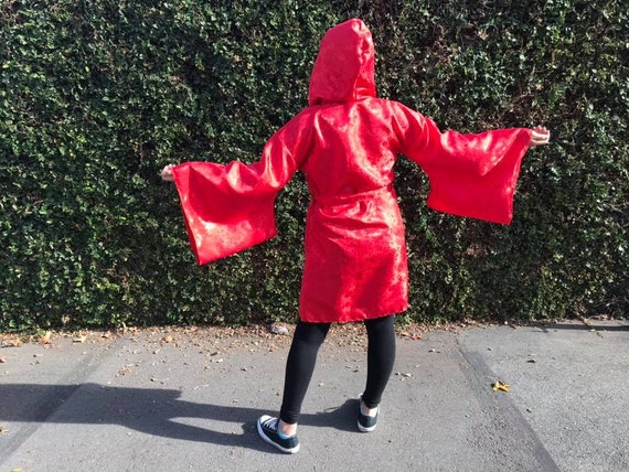 Rose rouge imprimé en Robe Kimono peignoir avec avec peignoir capuche et poches aux manches d4fdf1 Rose rouge imprimé en Robe Kimono peignoir avec avec peignoir capuche et poches aux manches d4fdf1