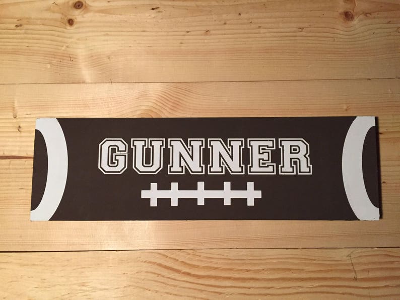 Name Sign Personalized Sign Football Wood Sign Team Etsy