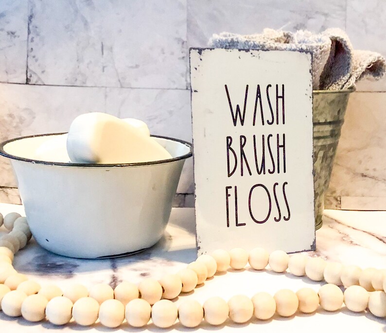 Bathroom Signs Farmhouse Sign Metal Signs Bathroom Decor Etsy