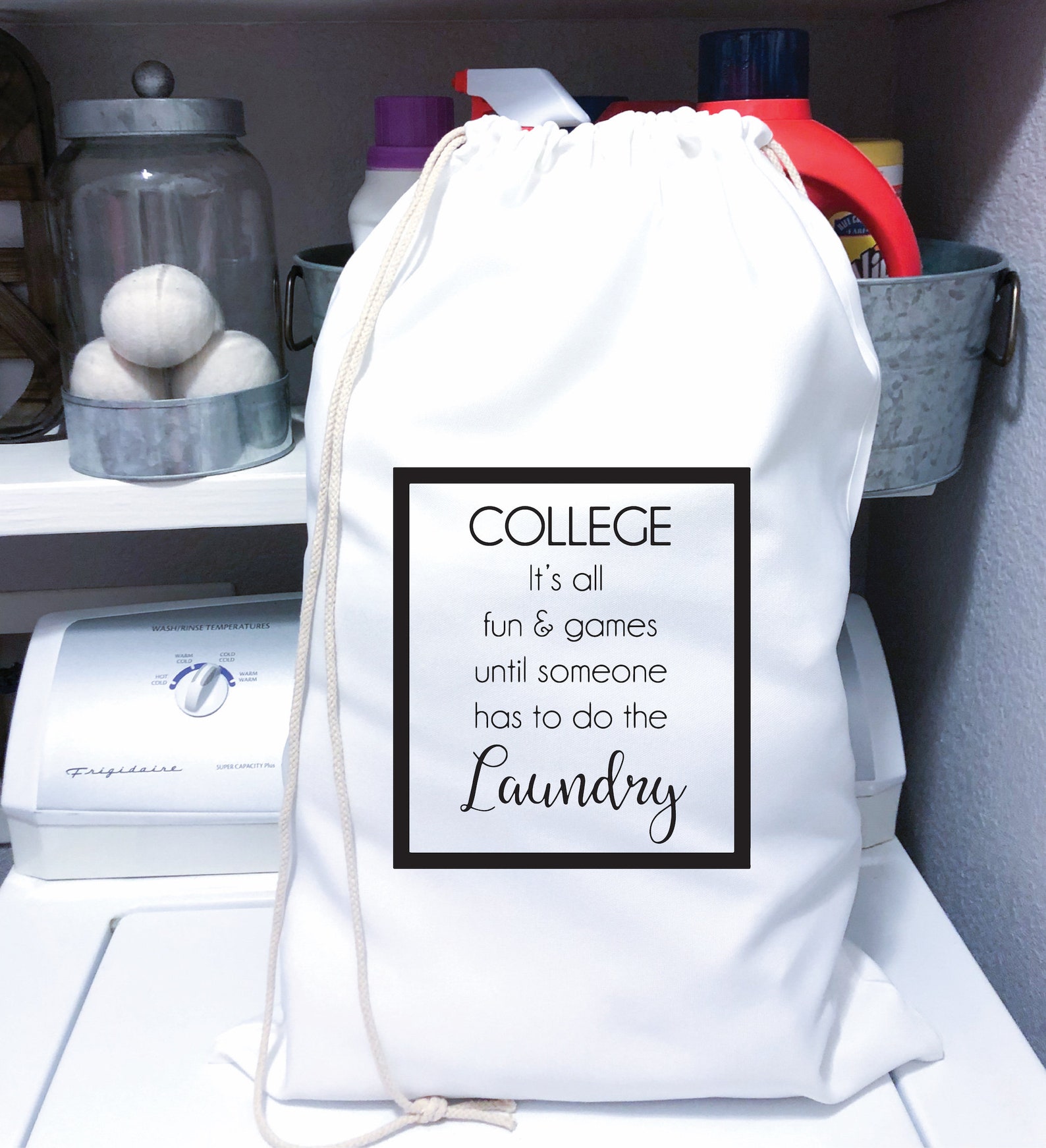 Laundry Bag College Laundry Bag Funny Laundry Bag Etsy