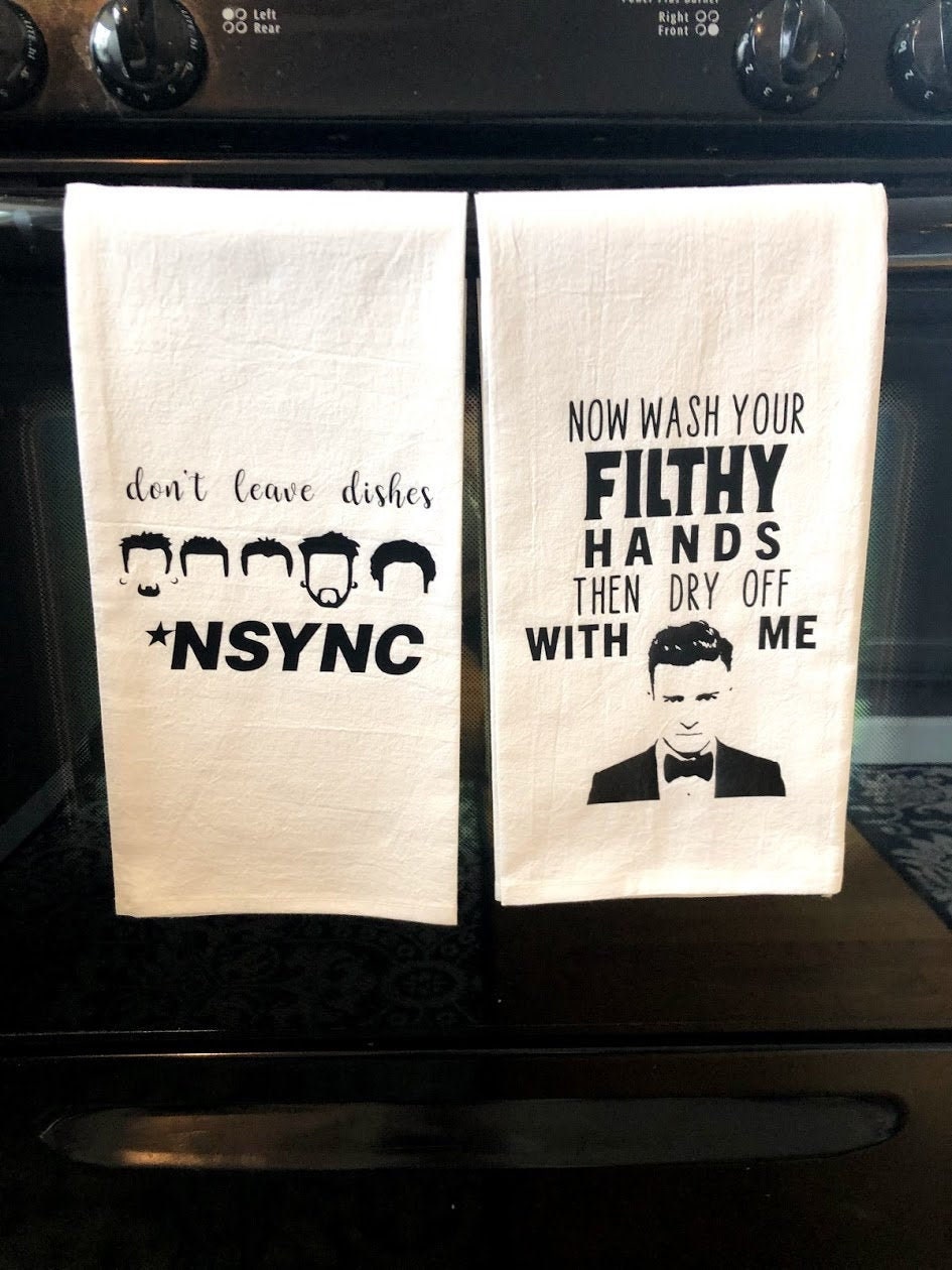 NSYNC/JT Dish Towel Set Etsy