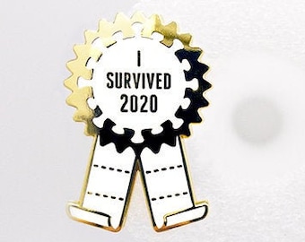 I Survived 2020 Ribbon Enamel Pin